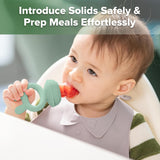 Haakaa Fresh Food Feeder Teether + Freeze Tray - Pea Green