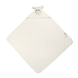 Zoocchini Baby Hooded Towel Lucky the Lamb - White