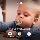 BIBS Studio Colour Round Latex Pacifier Size 2 - Blush Mix (Pack Of 2 )