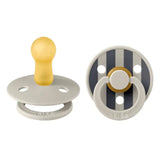 BIBS Studio Colour Round Latex Pacifier Size 2 - Sand Mix (Pack Of 2)