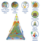 Pikkaboo Infant to Toddler Play Gym & Teepee