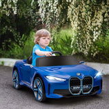 BMW I4 Licensed Electric Ride-On 12V Car - Blue
