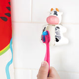 Flipper Fun Animal Kids Toothbrush With Holder Elephant & Cow - Pack of 2