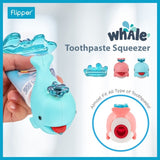 Flipper Oral Hygiene Set Toothbrush Cover & Toothpaste Squirter And Soft Bristle - Giraffe & Whale