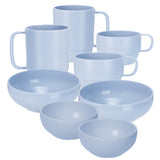 Inochi Amori Feeding Set for Toddlers Pack of 8- Light Blue