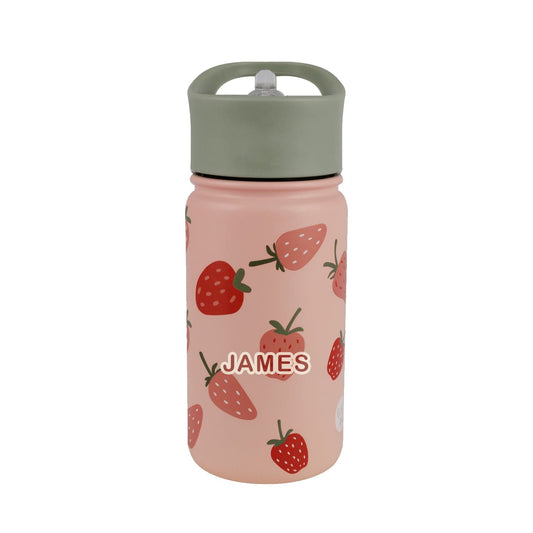 Little IA Strawberry Insulated Water Bottle - 420ml - Laadlee