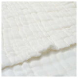 Anvi Baby Set of 3- Organic 6 layered Muslin Bath Towel - Blue/White/White