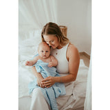 Anvi Baby Set of 3- Organic 6 layered Muslin Bath Towel - Green/White/White