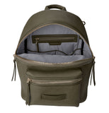 BabaBing Luca Leather Diaper Bag With Hooks And Changing Pad – Olive Green