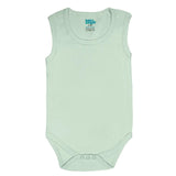 Babies Basic Sleeveless Bodysuit Green/ Beige/ Blue/ Mocha - Set of 4
