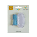 BabiesBasic Finger Toothbrush with Travel Case - Sky Blue