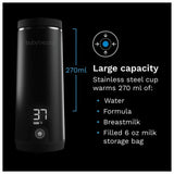 Baby Brezza Superfast Portable Baby Bottle Warmer 67% Faster - Black