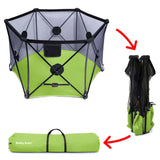 Baby Safe Foldable Playard - Green