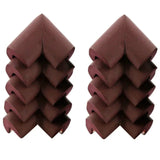 Baby Safe Furniture Corner Bump Guards- Set of 10 - Brown