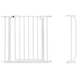 Baby Safe Metal Safety Gate with 10cm Extension - White
