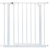 Baby Safe Metal Safety Gate with 10cm Extension - White