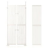 Baby Safe Extra Tall Dual Door Metal Safety Gate with 40cm Extension - White