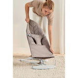BabyBjorn Bliss Woven Bouncer With Petal Quilt Design - Sand Grey