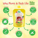 Babylikes Halal Baby Food Pouch - Rice and Chicken 130g - Pack of 12