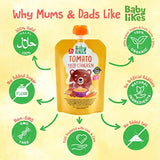 Babylikes Halal Baby Food Pouch - Tomato Pasta Chicken 130g - Pack of 12
