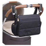 Babymel Eco Quilt Stroller Diaper Bag - Black