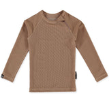 Beach & Bandits Chocolate Ribbed Long Sleeve Swim Tee
