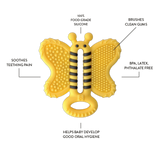 Malarkey Kids Bee Shaped Teether Brush - Laadlee