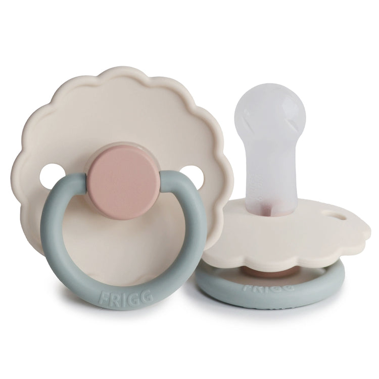 Frigg Daisy Silicone Baby Pacifier 6M-18M, 1Pack, Cotton Candy - Size 2 - Laadlee