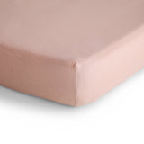 Mushie Crib Sheet Small Blush - Laadlee