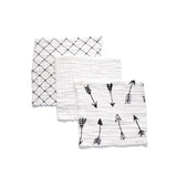 Anvi Baby Muslin Face & Burp Cloth Set of 3 - Keen Arrows