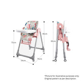 Lovely Baby Graffiti High Chair - Blue