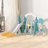 Lovely Baby Slide & Swing Set w/ Hoop & Football Goal