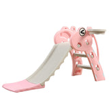 Lovely Baby Slide With Basketball Hoop - Pink