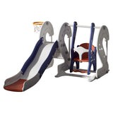 Lovely Baby Slide & Swing Set w/ Basketball Hoop