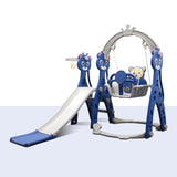 Lovely Baby Slide & Swing Set W/ Basketball Hoop - Blue