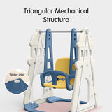 Lovely Baby Slide and Swing Set with Basketball Hoop and Football Goal