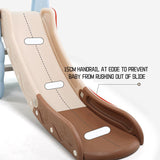 Lovely Baby - Slide & Swing Set w/ Basketball Hoop - Brown