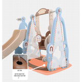 Lovely Baby - Slide & Swing Set w/ Basketball Hoop - Brown