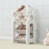 Lovely Baby Storage Rack With 6 Boxes - White