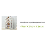 Lovely Baby Storage Rack With 6 Boxes - White