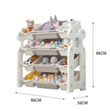 Lovely Baby Storage Rack With 12 Boxes - White