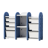 Lovely Baby Storage Rack With 7 Boxes - Blue