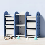 Lovely Baby Storage Rack With 7 Boxes - Blue