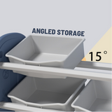 Lovely Baby Storage Rack With 7 Boxes - Blue