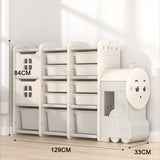 Lovely Baby Big Train Storage Rack With Boxes - White