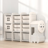Lovely Baby Big Train Storage Rack With Boxes - White