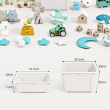 Lovely Baby Whale Storage Rack With 3 Boxes - White