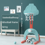 Lovely Baby Basketball Stand With Football Goal - Blue