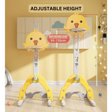 Lovely Baby Basketball Stand With Football Goal - Yellow