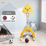 Lovely Baby Basketball Stand With Football Goal - Yellow